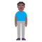 Man Standing- Medium-Dark Skin Tone emoji on Microsoft
